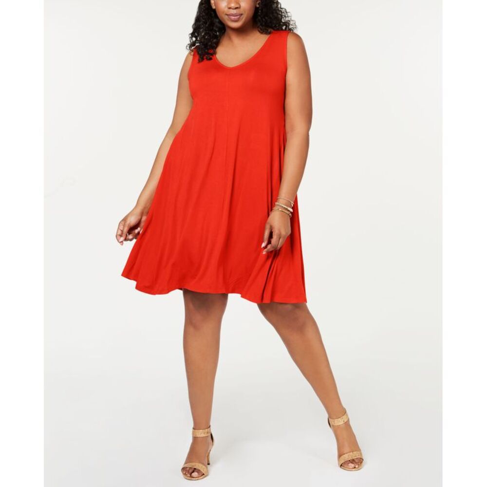 Style & Co Plus Size Solid Crisscross Back Dress